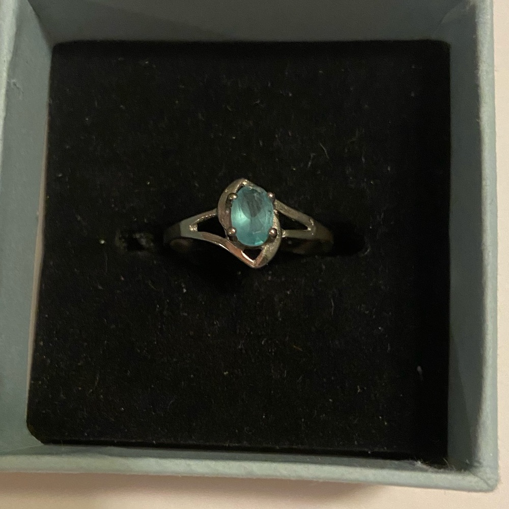 💙LIGHT BLUE GEM STERLING SILVER RING💙  NWT